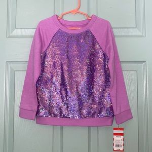 Purple sequin sweatshirt